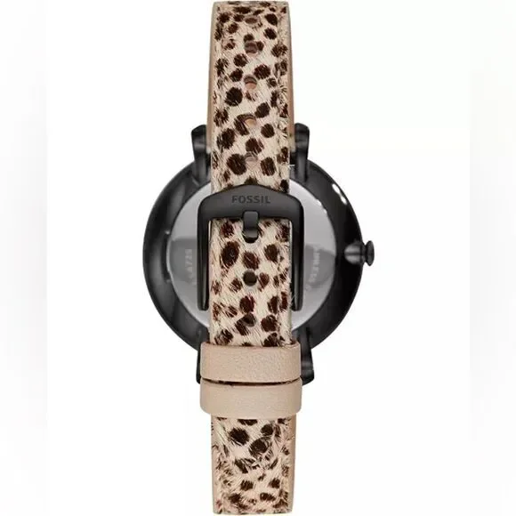 FOSSIL Women's Jacqueline Animal Print Leather Strap Watch 36mm